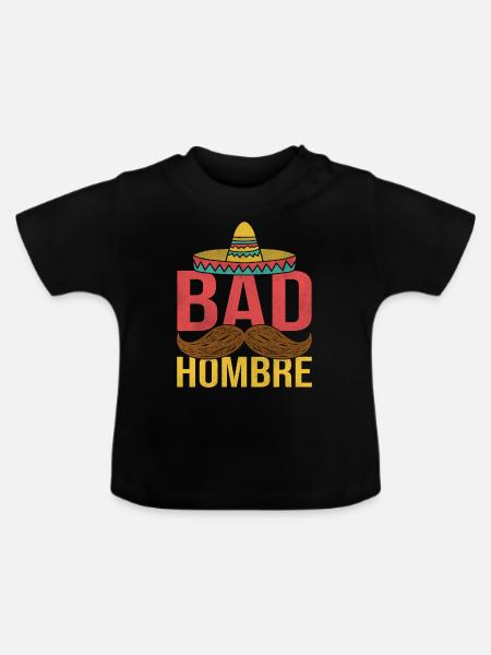 Mexiko - Baby Bio-T-Shirt mit Rundhals - Schwarz