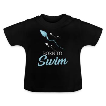 Nageurs nageurs - T-shirt bio col rond Bébé - noir - Devant