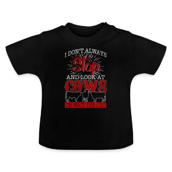 Agriculteur agriculteur - T-shirt bio col rond Bébé - noir - Devant