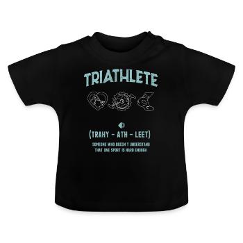 Triathlet Triathlon - Baby Bio-T-Shirt mit Rundhals - Schwarz - Vorne