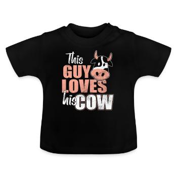 Vaches vaches - T-shirt bio col rond Bébé - noir - Devant