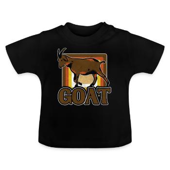 Ziegen Ziege - Baby Bio-T-Shirt mit Rundhals - Schwarz - Vorne