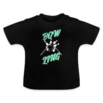Boule de bowling bowling bowling grève de bowling - T-shirt bio col rond Bébé - noir - Devant