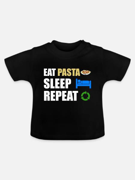 Pasta - Baby Bio-T-Shirt mit Rundhals - Schwarz