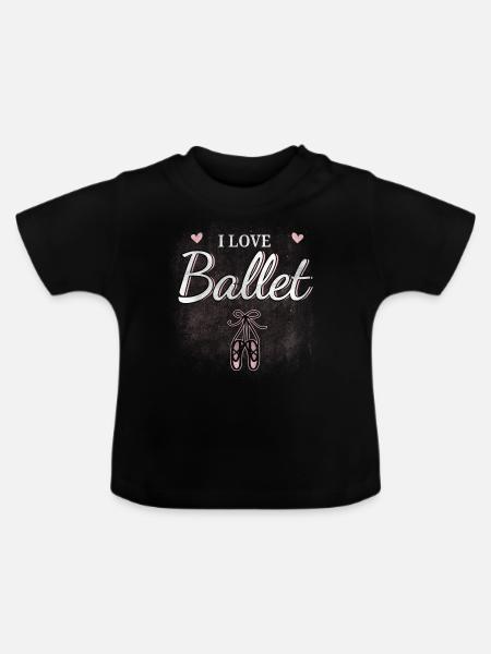 Ballet Ballerina - Baby Bio-T-Shirt mit Rundhals - Schwarz