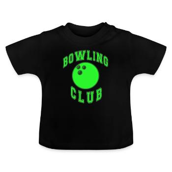 Boule de bowling - T-shirt bio col rond Bébé - noir - Devant