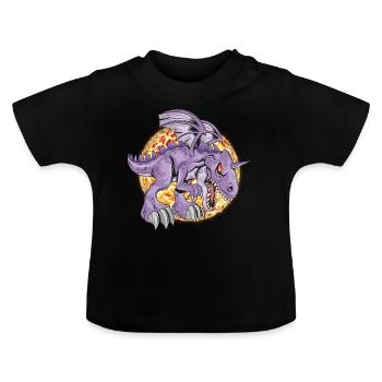 Dragon Dragon Fire Dragon Fireball Gift Idea - Baby Organic T-Shirt with Round Neck - black - Front