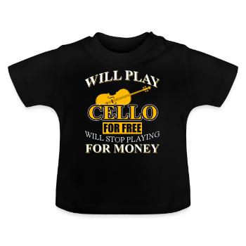 Cello - Baby Bio-T-Shirt mit Rundhals - Schwarz - Vorne
