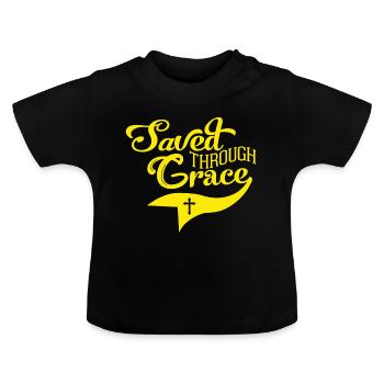 Sauvé par la grâce - T-shirt bio col rond Bébé - noir - Devant