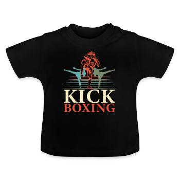 kickboxing - T-shirt bio col rond Bébé - noir - Devant