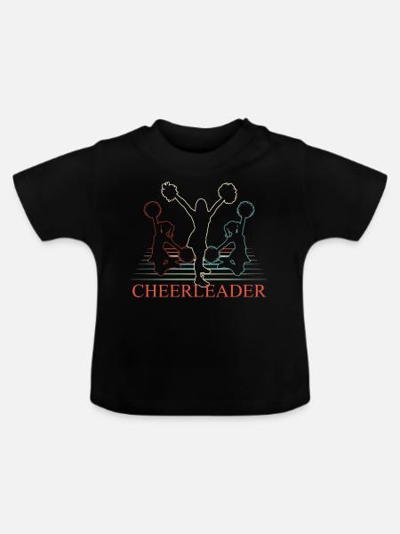 Cheerleading Cheerleader - Baby Bio-T-Shirt mit Rundhals - Schwarz