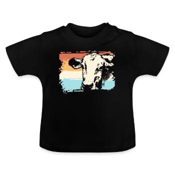 Vaches vaches - T-shirt bio col rond Bébé - noir - Devant
