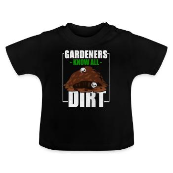 Gartenarbeit Gärtner - Baby Bio-T-Shirt mit Rundhals - Schwarz - Vorne