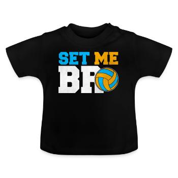 Volleyball Set Volleyball team Volleyballer - Baby Organic T-Shirt with Round Neck - black - Front