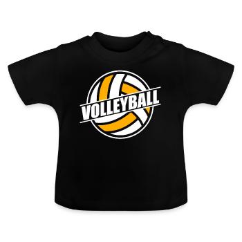 Volleyball volleyball team volleyball set - Baby Organic T-Shirt with Round Neck - black - Front