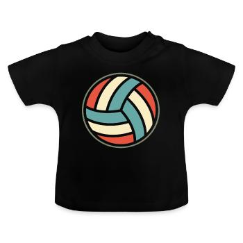 Volleyball team - Baby Organic T-Shirt with Round Neck - black - Front
