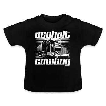 Camions camions - T-shirt bio col rond Bébé - noir - Devant