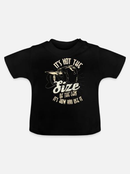 Fotograf - Baby Bio-T-Shirt mit Rundhals - Schwarz
