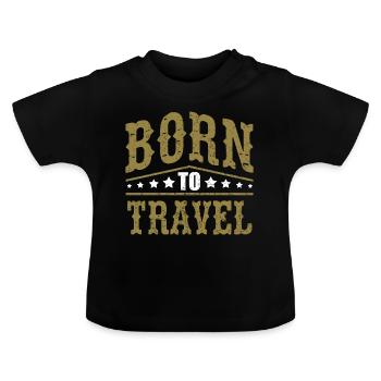 Prêt pour les vacances - T-shirt bio col rond Bébé - noir - Devant