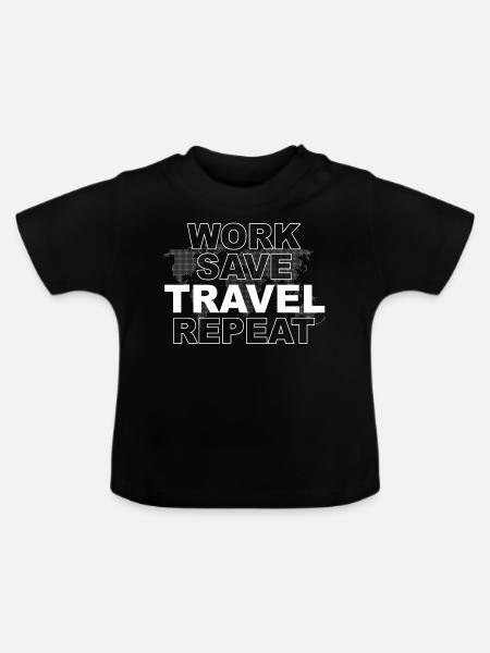 Reisender Reisen - Baby Bio-T-Shirt mit Rundhals - Schwarz