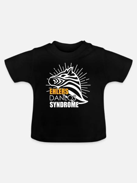 Ehlers Danlos Syndrom Zebra EDS - Baby Bio-T-Shirt mit Rundhals - Schwarz