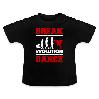 Breakdance Evolution Breakdance BBoy Danseur - T-shirt bio col rond Bébé - noir - Devant