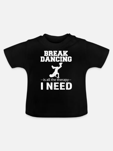 Breakdancing BBoy Breakdance Tänzer - Baby Bio-T-Shirt mit Rundhals - Schwarz