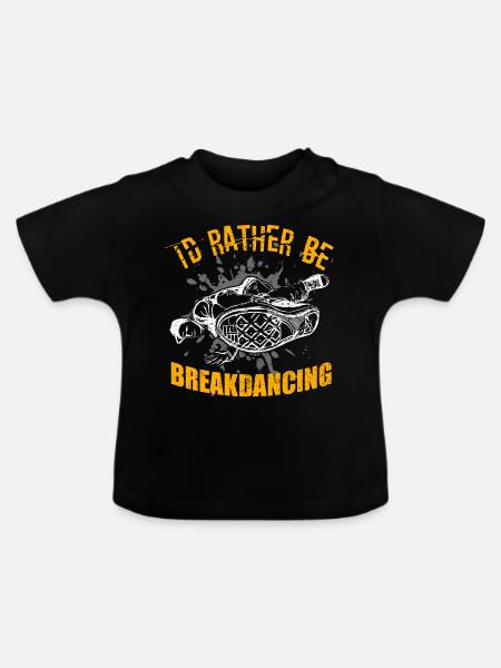 Breakdancing - Baby Bio-T-Shirt mit Rundhals - Schwarz