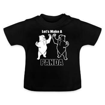 Panda's Panda - T-shirt bio col rond Bébé - noir - Devant