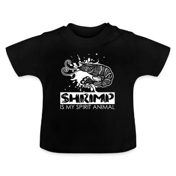 Shrimp Shrimps - Baby Bio-T-Shirt mit Rundhals - Schwarz - Vorne