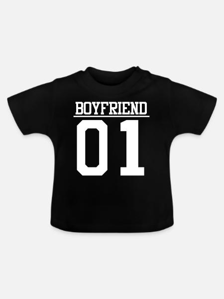 BOYFRIEND 01 - Baby Bio-T-Shirt mit Rundhals - Schwarz