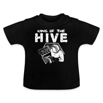 Abeille Abeille Abeille Abeille - T-shirt bio col rond Bébé - noir - Devant