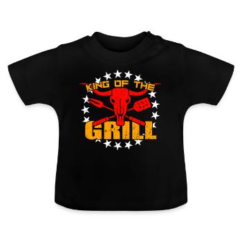 Grillkönig - Baby Organic T-Shirt with Round Neck - black - Front