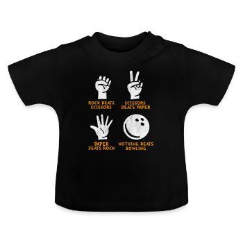 Bowling Bowling team Bowlingkugel - Baby Bio-T-Shirt mit Rundhals - Schwarz - Vorne