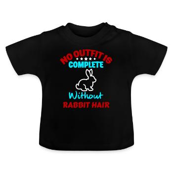 Lapin lapin - T-shirt bio col rond Bébé - noir - Devant