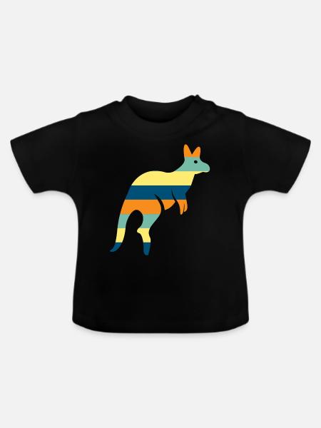 Kangaroo - Baby Bio-T-Shirt mit Rundhals - Schwarz