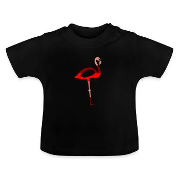 Flamingo - T-shirt bio col rond Bébé - noir - Devant