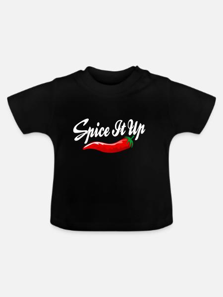 Food Artwork - Baby Bio-T-Shirt mit Rundhals - Schwarz