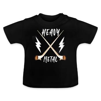 alphorn heavy metal - Baby Organic T-Shirt with Round Neck - black - Front