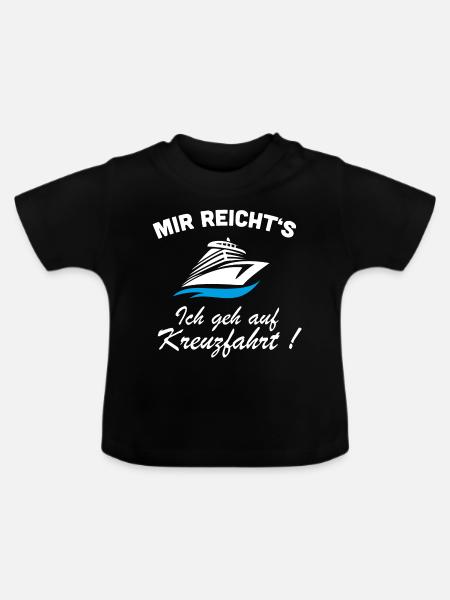 Reisen Schiffsreise Kreuzfahrt - Baby Bio-T-Shirt mit Rundhals - Schwarz