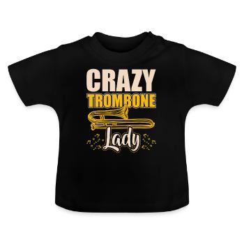 Crazy Trombone Lady Trombone Trombone - T-shirt bio col rond Bébé - noir - Devant