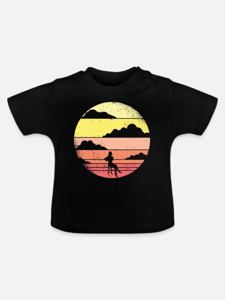 Flöte - Baby Bio-T-Shirt mit Rundhals - Schwarz
