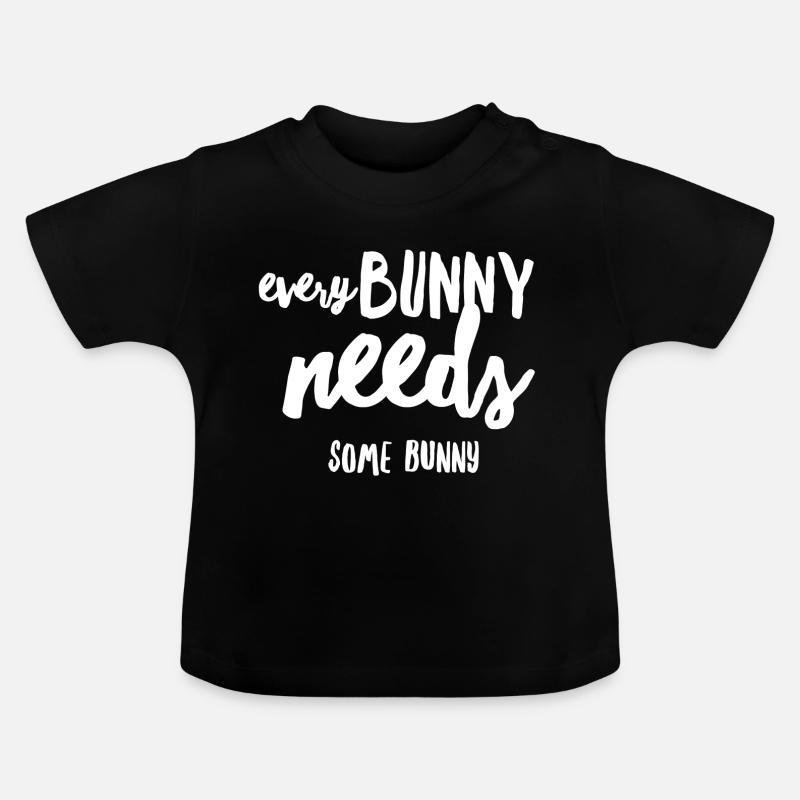Bunny Bunny Easter Rabbit Gift 13th - T-shirt bio col rond Bébé - noir