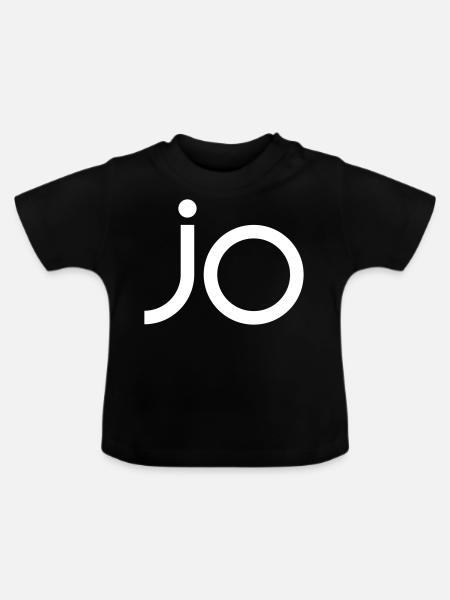 jo - Baby Bio-T-Shirt mit Rundhals - Schwarz
