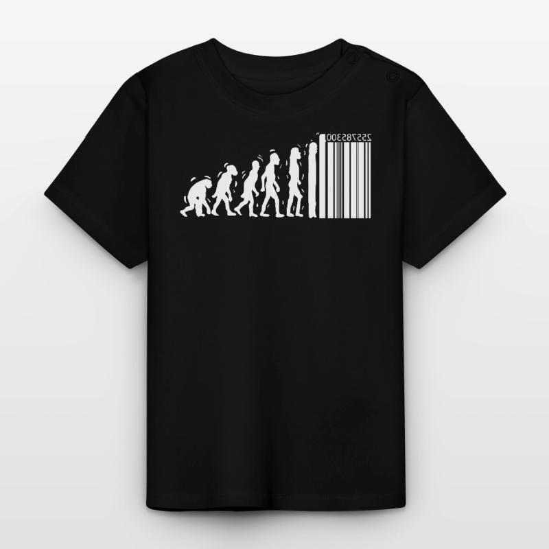 Unique Evolution Design For Consumers Evolution Baby Organic T-Shirt with Round Neck