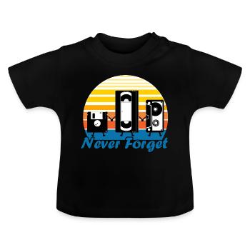Never forget - Baby Organic T-Shirt with Round Neck - black - Front
