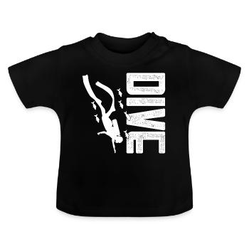 Dive. - Baby Bio-T-Shirt mit Rundhals - Schwarz - Vorne