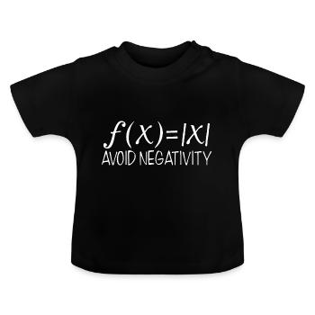 Avoid negativity - Baby Organic T-Shirt with Round Neck - black - Front