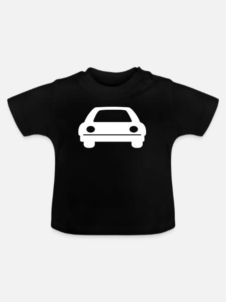 Auto - Baby Bio-T-Shirt mit Rundhals - Schwarz