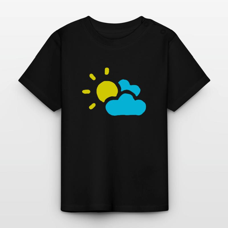 Cloudy sun clouds sky summer spring Baby Organic T-Shirt with Round Neck